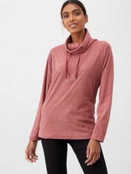Image of Trespass Jeannie Overhead Fleece Hoodie - Pink