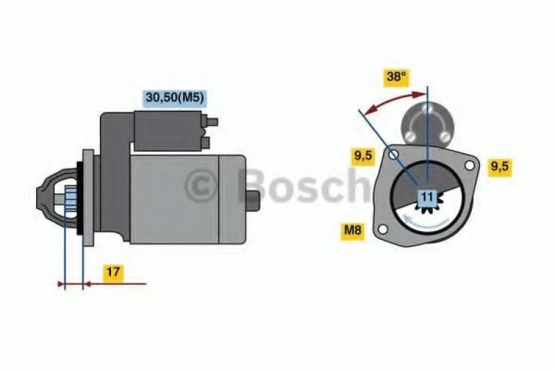 Image of Starter motor Bosch 0 986 023 580