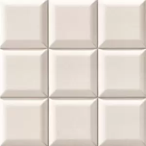 White 3D Effect Wall Tile 33 x 33cm - Almo