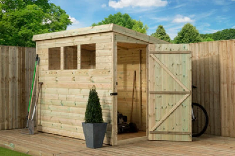 Image of Empire Sheds Empire 2500 Pent 6X4 Pressure Treated Tongue And Groove Wooden Garden Shed Door Right Side Panel (6' X 4' / 6ft X 4ft) (6X4)