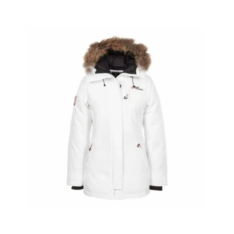 Image of Peak Mountain Parka with real fur For Her Peak Mountain Akagan Blanc Female L