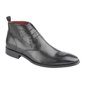 Image of Roamers Mens Leather Chukka Boots (10 UK) (Black)
