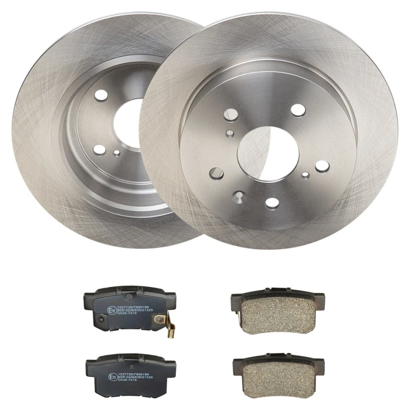 Image of RIDEX 3405B3300 Brake disc and pads set Rear Axle, Brake Disc Type: Solid, with acoustic wear warning Brake Set,disc brakes (3405)