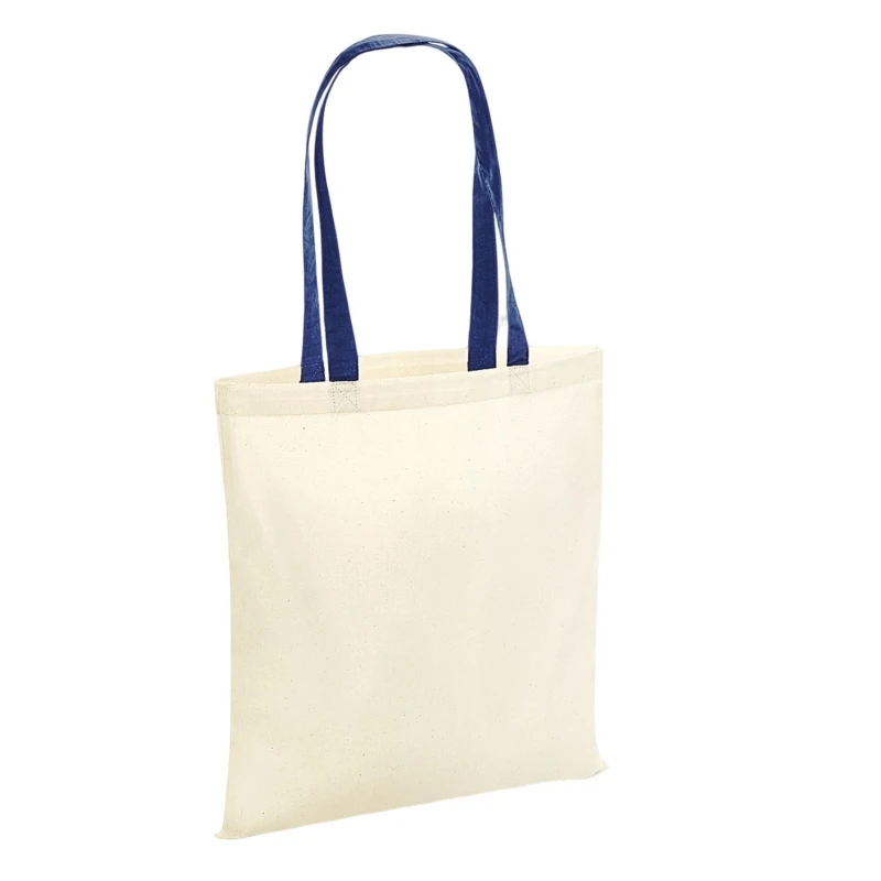 Image of Westford Mill Womens Bag 4 Life Contrast Handle Tote in Navy Navy Female One Size