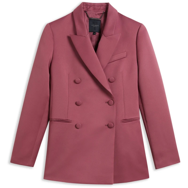 Image of Ted Baker Seraph Double-Breasted Blazer - Purple Purple 8