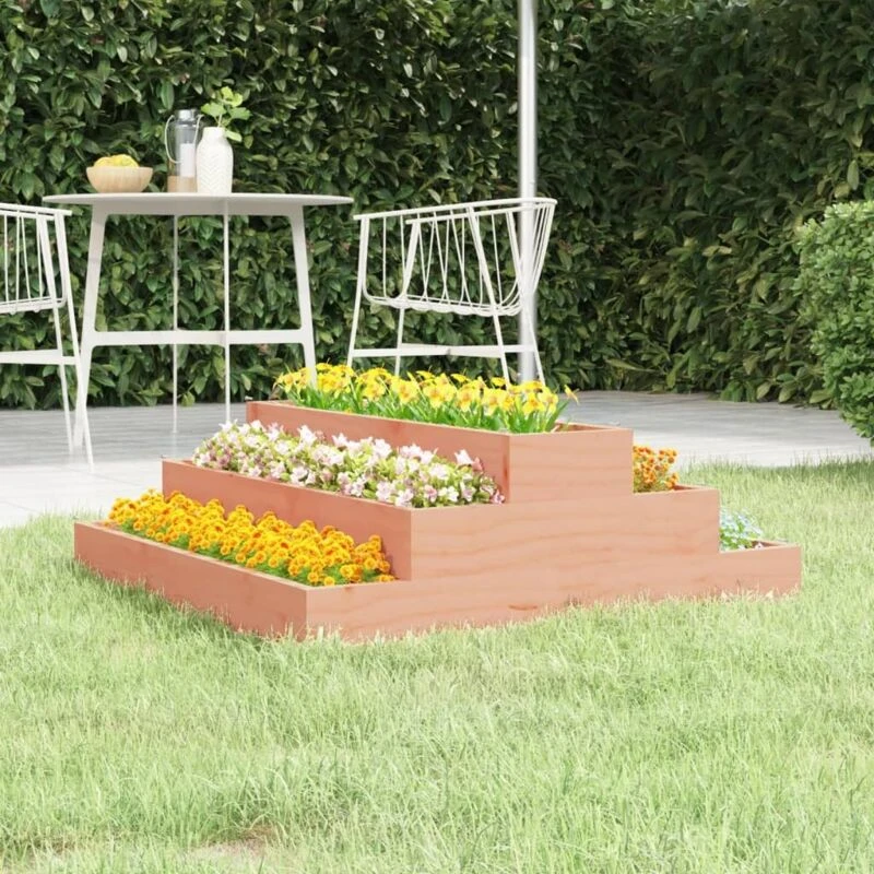 Image of VIDAXL Planter 80x80x27cm Solid Wood Douglas vidaXL 8720845678463