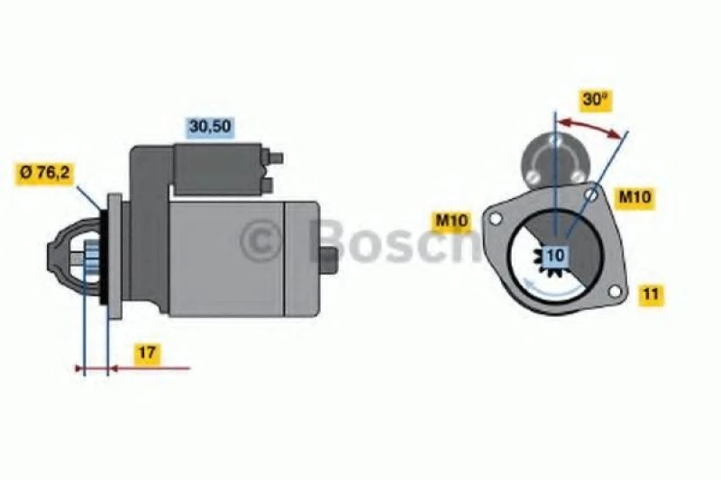 Image of Starter motor Bosch 0 986 016 470