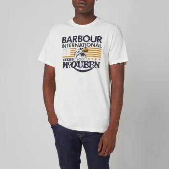 Image of Barbour X Steve McQueen Mens Eagle T-Shirt - Whisper White - XL