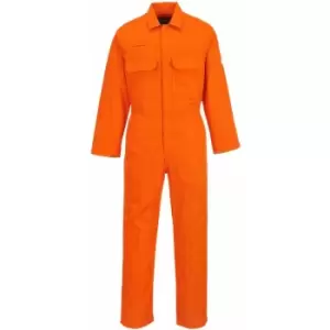 image of Portwest BIZ1 Orange Sz 3XL T Bizweld Flame Retardant Welder Overall Coverall Safety Boiler Suit