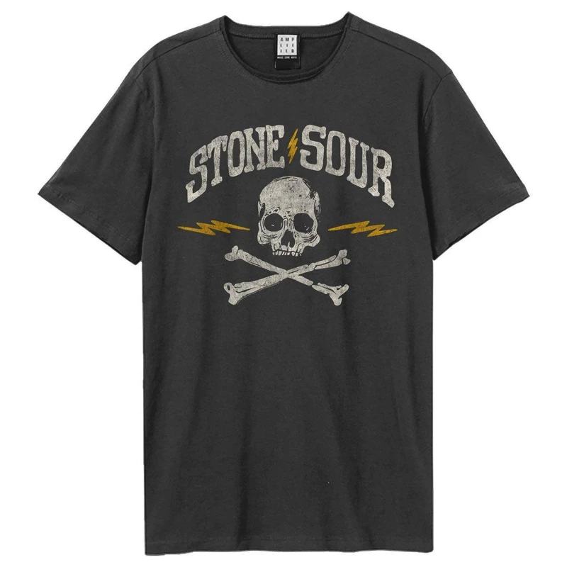 Image of Amplified Amplified Men Skull Stone Sour T-Shirt in Charcoal Size: X-Small Charcoal XS Male 5063527870766