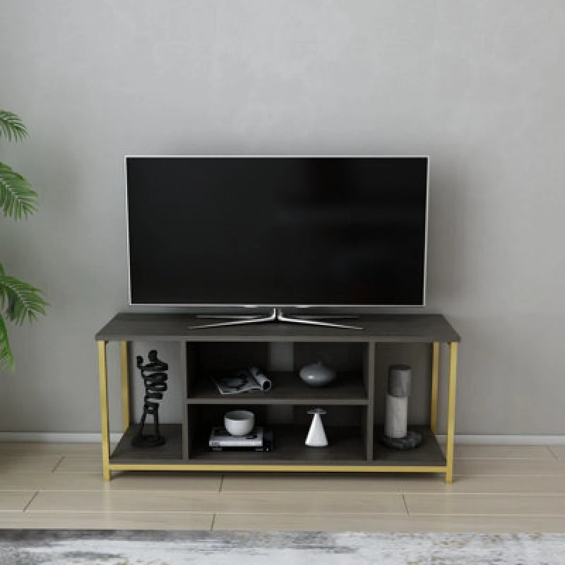 Image of Decorotika Rinaldo Furniture TV Stand Gold Frig