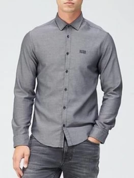 Image of Hugo Boss Brod Textured Shirt Black Size L Men
