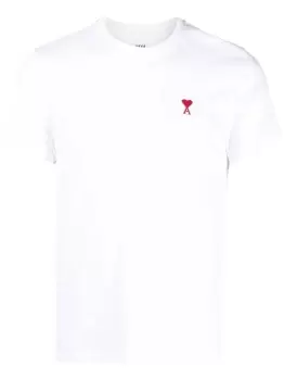 Image of AMI PARIS Ami De Coeur Logo T-Shirt White