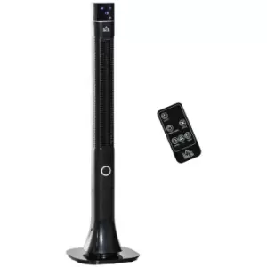 image of Homcom Oscillating Tower Fan With Remote Control - Black