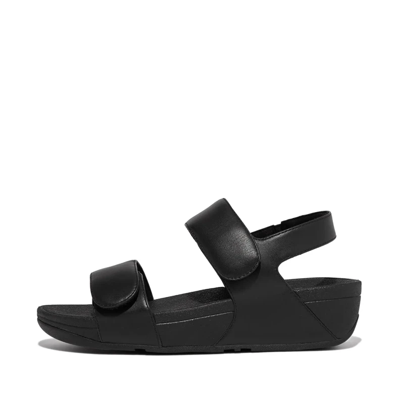 Image of FitFlop Womens adjustable leather back strap sandals FitFlop Lulu Noir Female 39