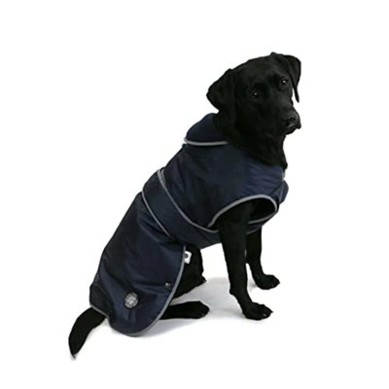 Image of Ancol Waterproof All Weather Stormguard Dog Coat Navy unisex