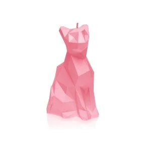 Image of Pink Metallic Low Poly Cat Candle