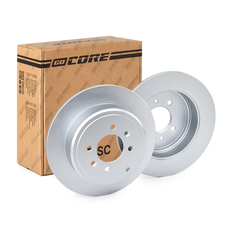 Image of goCORE GCH20208 Brake disc Rear Axle, Solid, Cast Iron, Coated, without bolts/screws Cast Iron Brake Disc (82)