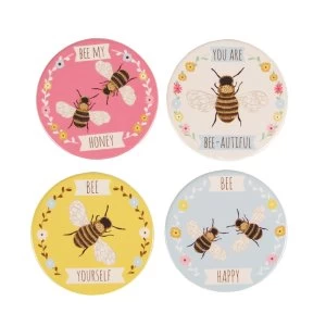 image of Sass & Belle Bees Coasters (Set of 4)