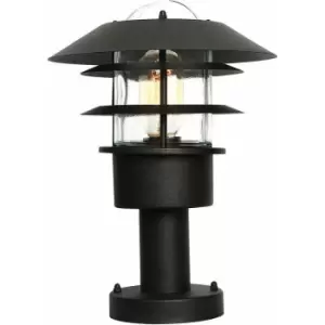 Image of Loops - Outdoor IP44 1 Bulb Wall Ground Pedestal Light Black LED E27 60W