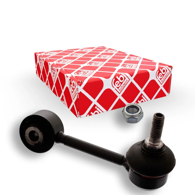 Image of FEBI BILSTEIN 30736 Anti-roll bar link OE Turbo NEW, Rear Axle Left Steel Link Stabiliser (3229)