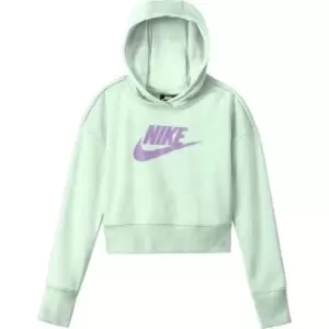 image of Nike Club Crop Hoody Junior Girls - Green