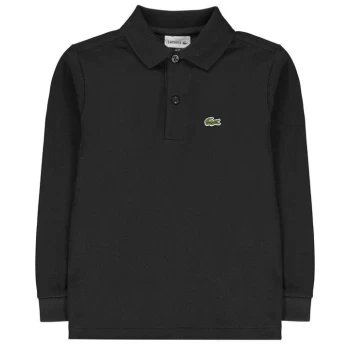 Image of Lacoste Lacoste Long Sleeve Polo Junior Boys - Black