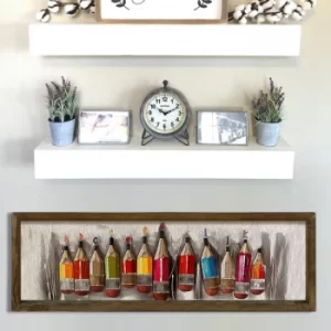 Image of KZM414 Multicolor Decorative Framed MDF Painting