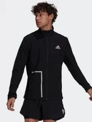 Image of adidas Own The Run Soft Shell Jacket, Black Size M Men