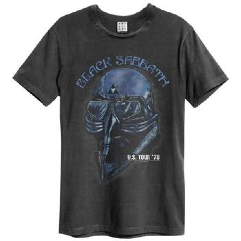 Image of Amplified Amplified Men US Tour 78 Black Sabbath T-Shirt in Charcoal Size: X-Small Charcoal XS Male 5063107998224
