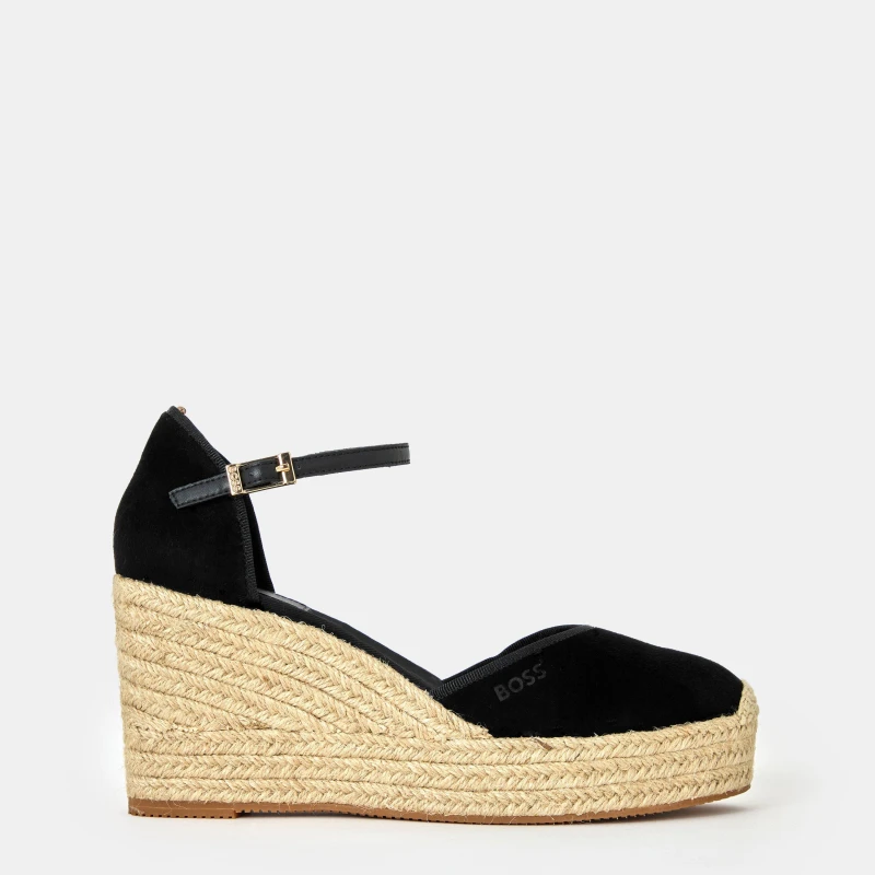 Image of Boss Womens Madeira Wedge Shoes, Wedge Style Black female 7 (40)