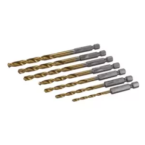 image of Silverline Hex Shank Drill Bit Set 7pce 3 - 6.5mm 819714