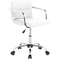 NEO Faux Leather Fixed Armrest Seat Height Adjustable White 130 kg CUBE-OFFICE-WHITE 4,600 (W) x 4,600 (D) x 8,500 (H) mm