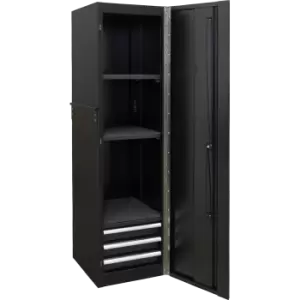 image of Sealey 3 Drawer Heavy Duty Hang On Locker Black