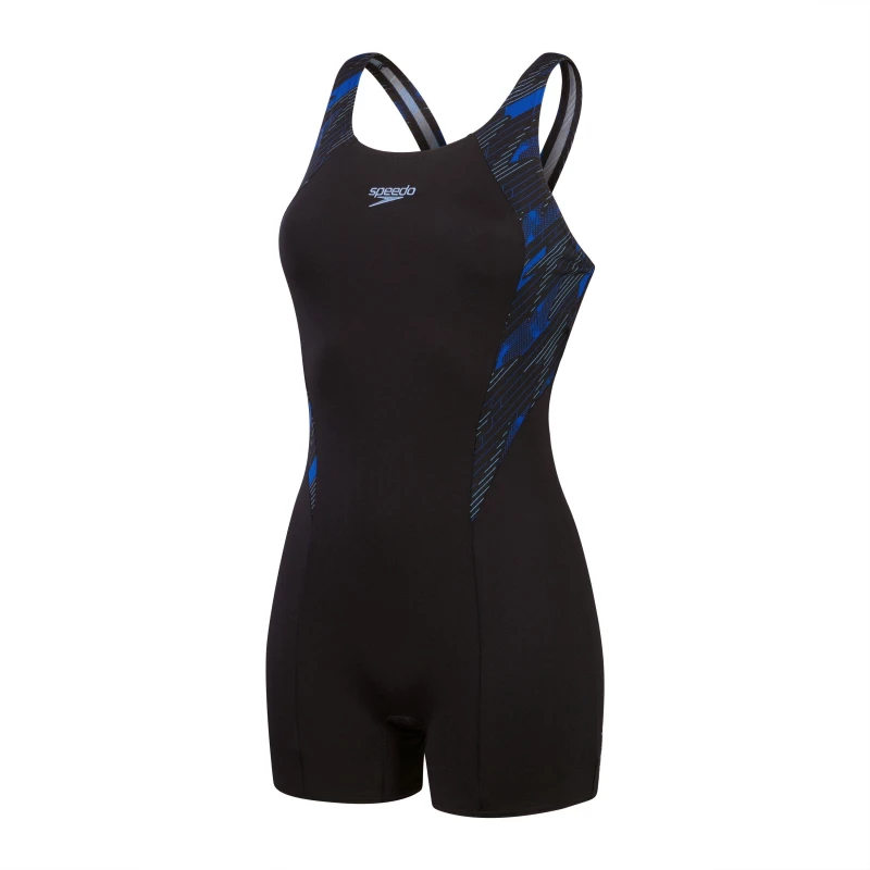 Image of Speedo Speedos Womens HyperBoom Splice Legsuit Black/Blue female 20 (3XL)