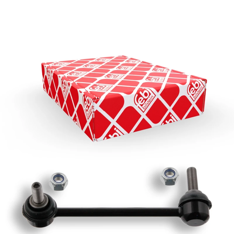 Image of FEBI BILSTEIN 32602 Anti-roll bar link OE Turbo NEW, Rear Axle Left Steel Link Stabiliser (3229)