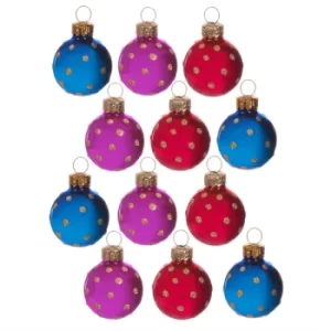 Image of Mini Polka Dot Baubles (Set of 12)