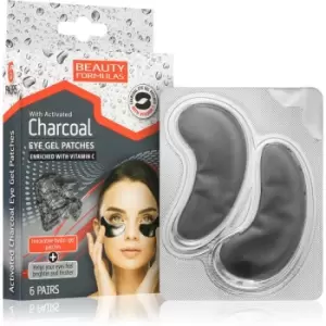 image of Beauty Formulas Charcoal Hydrogel Eye Mask with activated charcoal 6 pc