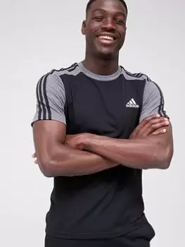 Image of adidas Melange T-Shirt - Black, Size S, Men