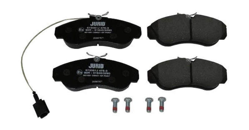 Image of JURID 573061J Brake pad set incl. wear warning contact, without accessories Brake Pad Set,disc brake (402)