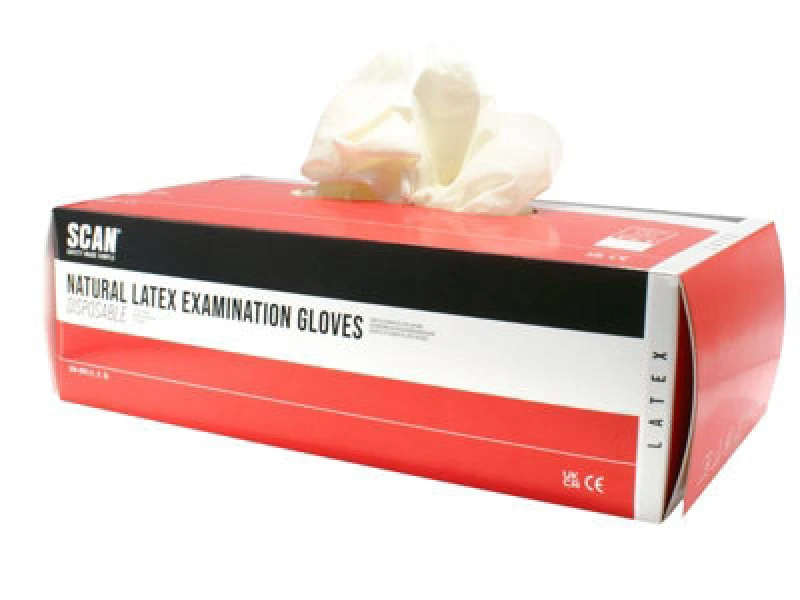 Image of Scan Latex Examination Gloves Box 100 Size: XL