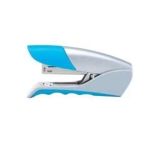 image of Rexel Joy Gazelle Half Strip Stapler Capacity 25 Sheets Silver/Bliss Blue