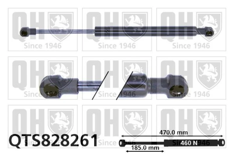 Image of QUINTON HAZELL Tailgate strut QUINTON HAZELL QTS828261