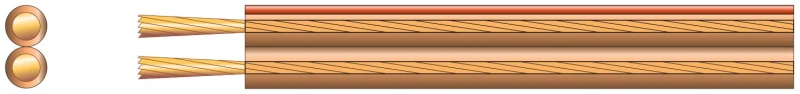 Image of Mercury 100m Transparent Heavy Duty Transparent Speaker Cable 4.5 x 9mm 246 Strand 10A 801.881UK