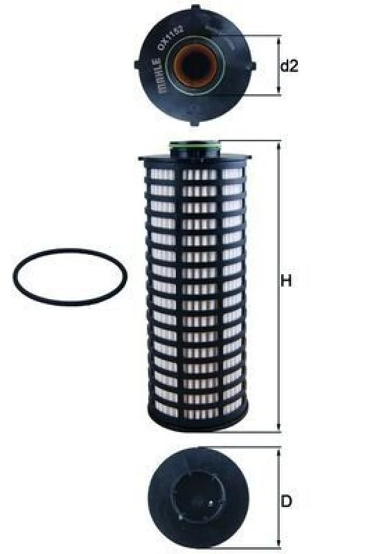 Image of Oil filter MAHLE OX 1152D