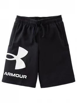 image of Urban Armor Gear Boys Rival Fleece Logo Shorts - Black, Size L=11-12 Years