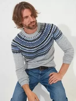 Image of Joe Browns Joe Browns Winter Weekends Knit Jumper - Light Grey, Light Grey, Size 2XL, Men
