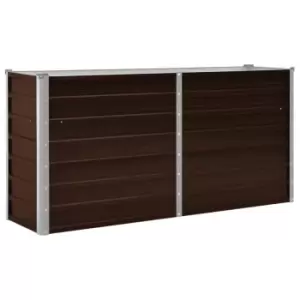 Image of Vidaxl Garden Raised Bed 160X40X77cm Galvanised Steel - Brown