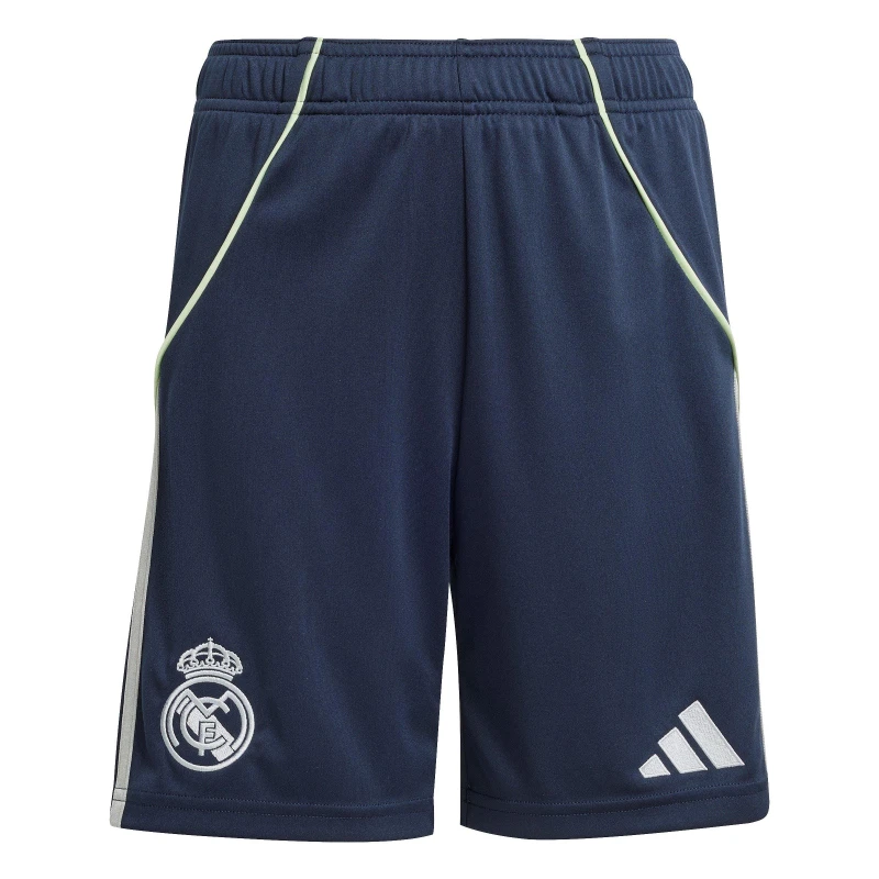 Image of adidas Real Madrid Away Shorts 2025 2026 Juniors Blue male 7-8 Years