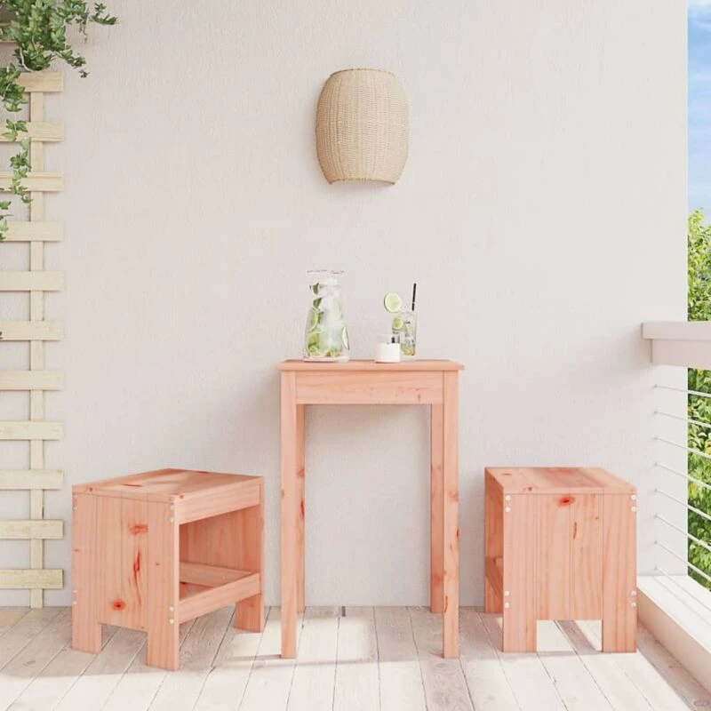 Image of vidaXL Garden Stools 2 pcs 40x36x45cm Solid Wood Douglas, Brown 825343